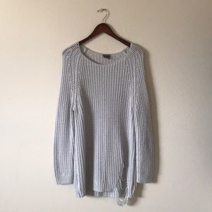 ☁️H&M Distressed Thick-Knit Sweater Tunic☁️